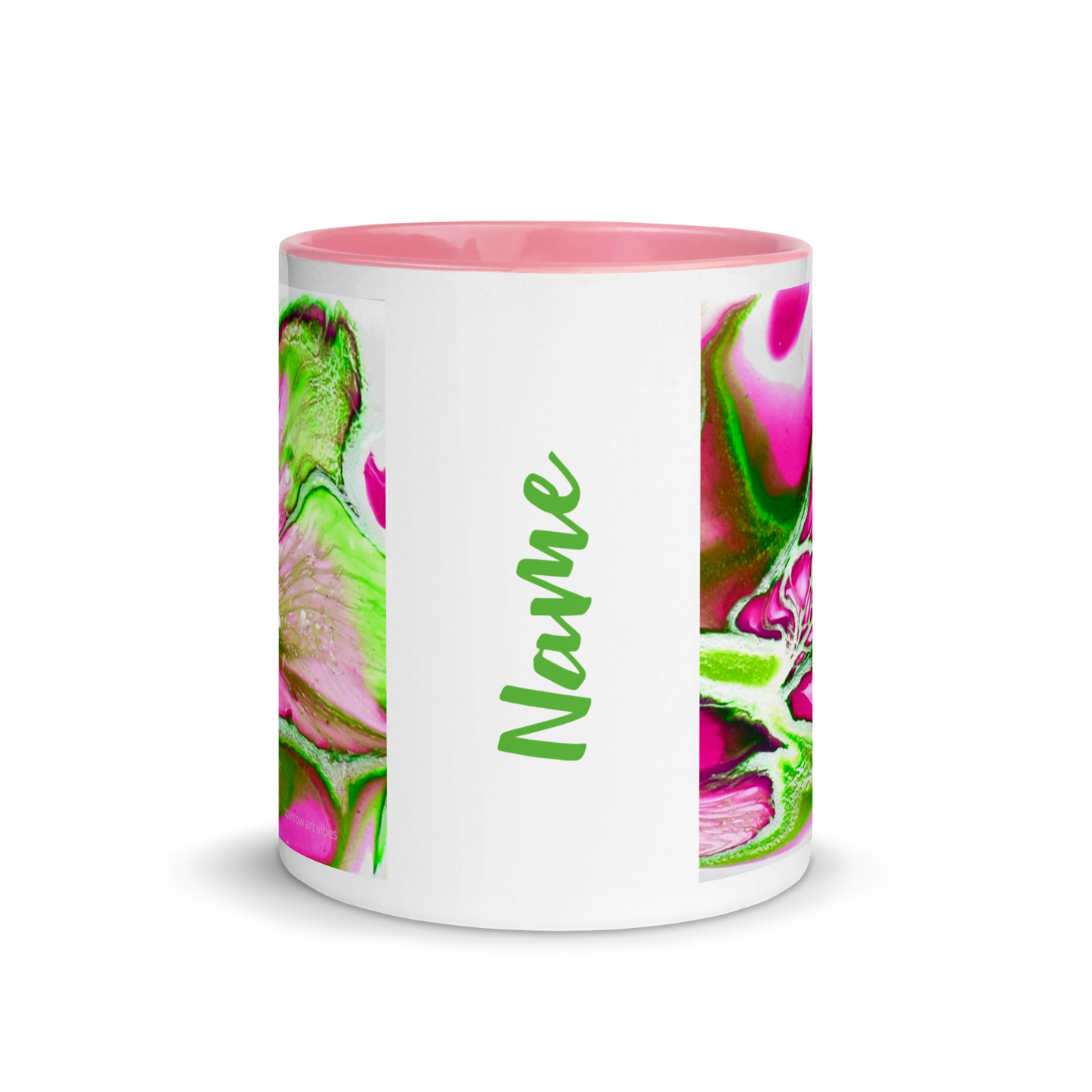 Personalized Pink & Green Mug • Custom Sorority Coffee Mug