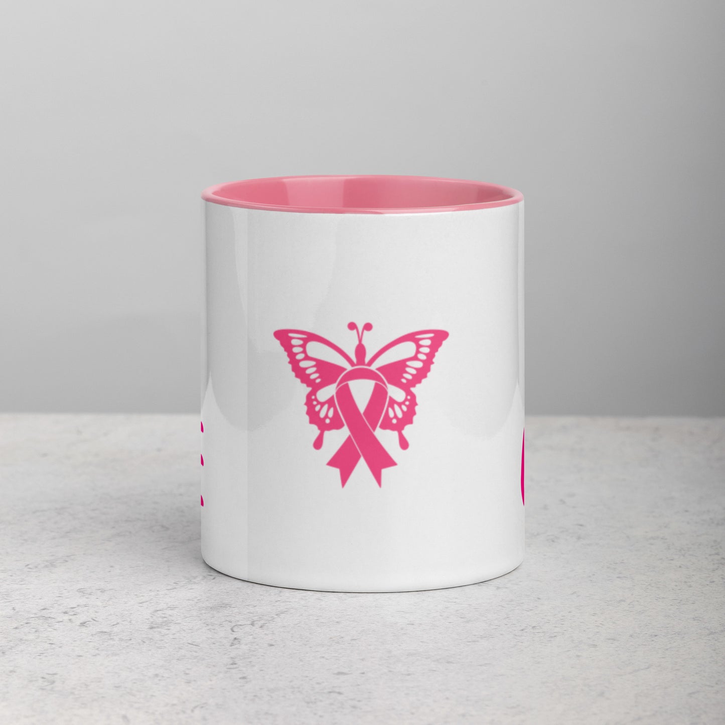 Breast Cancer “Love Hope Cure” Mug 🎀 Inspirational Breast Cancer Coffee