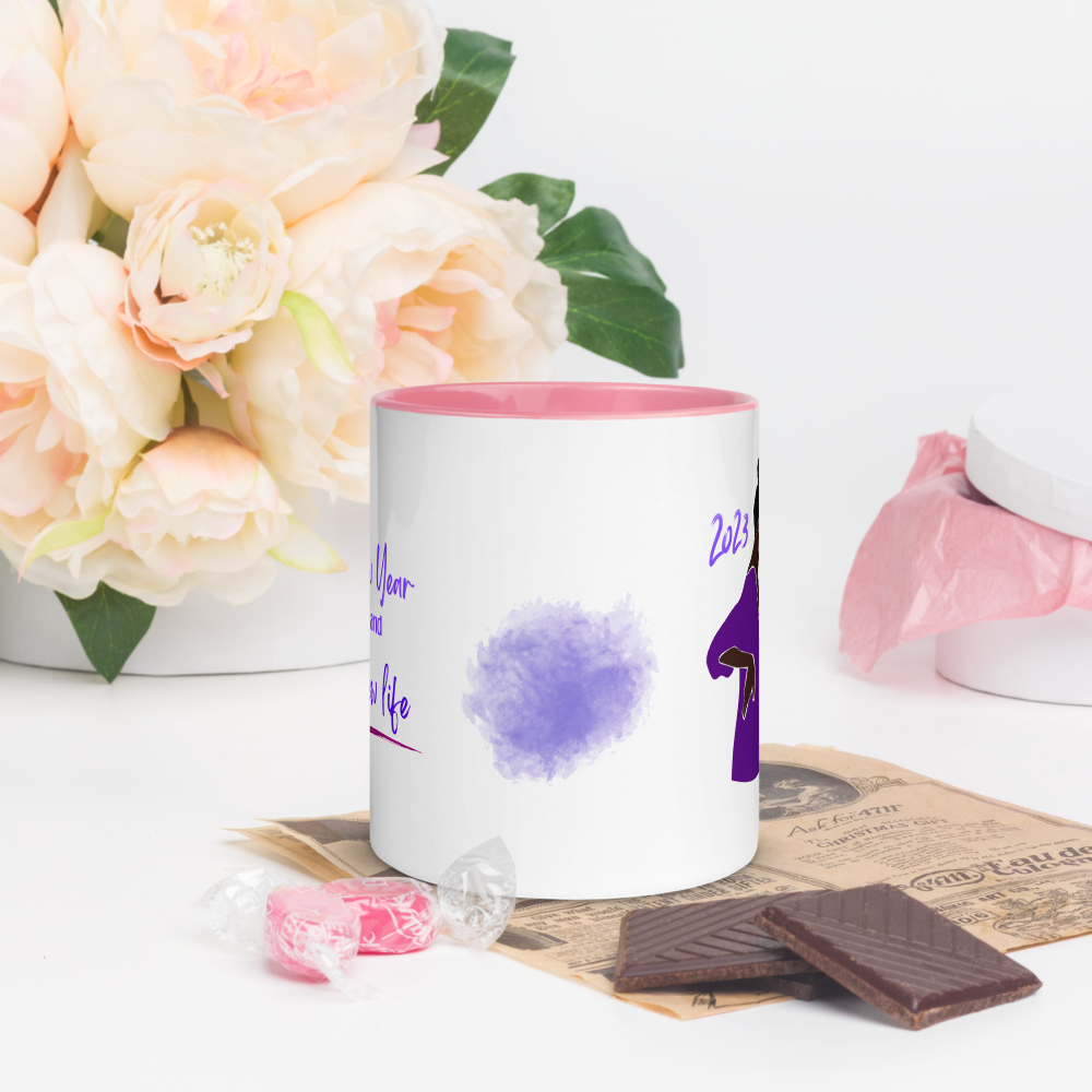 Purple Grandma Mug • 2023 New Year & New Life • 2023 Pregnancy Announcement Coffee Mug