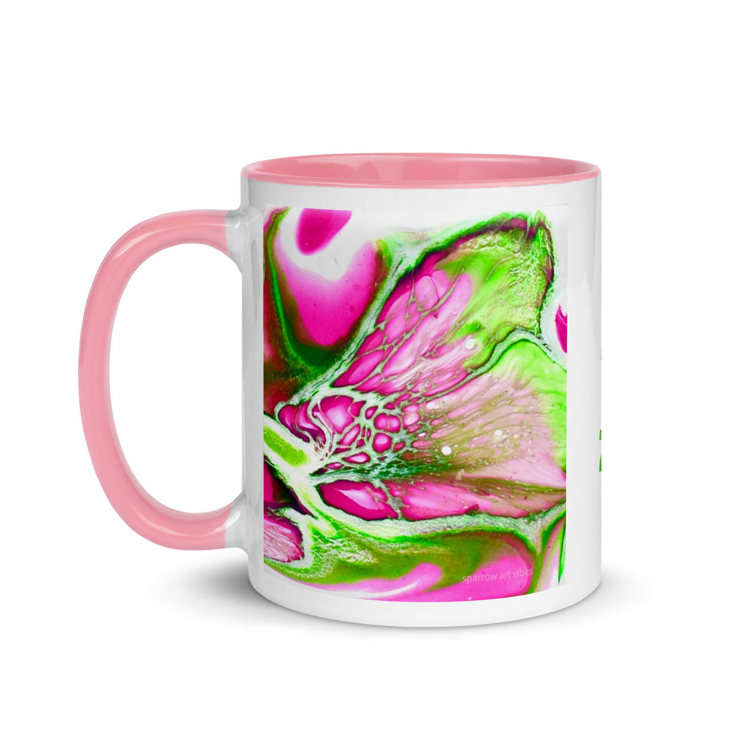Personalized Pink & Green Mug • Custom Sorority Coffee Mug