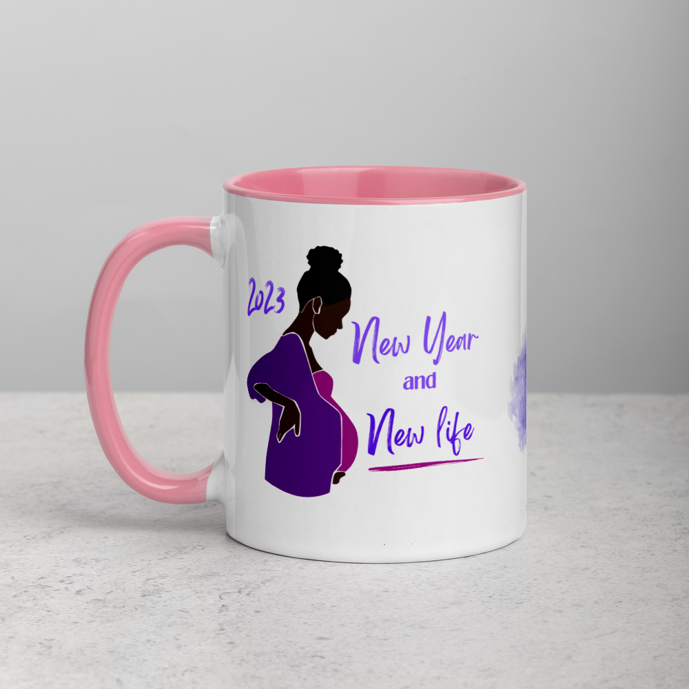 Purple Grandma Mug • 2023 New Year & New Life • 2023 Pregnancy Announcement Coffee Mug