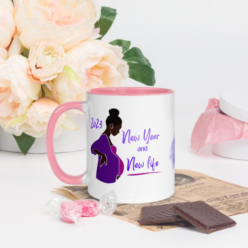 Purple Grandma Mug • 2023 New Year & New Life • 2023 Pregnancy Announcement Coffee Mug