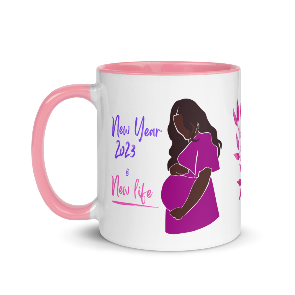 Magenta Pregnancy Mug • 2023 New Year & New Life • 2023 Pregnancy Announcement Coffee Mug