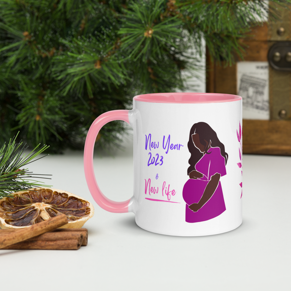 Magenta Pregnancy Mug • 2023 New Year & New Life • 2023 Pregnancy Announcement Coffee Mug