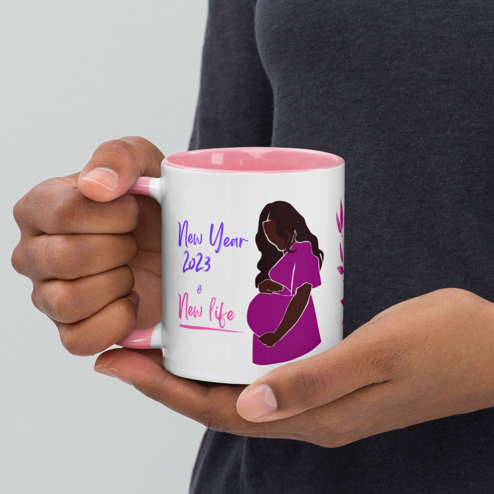 Magenta Pregnancy Mug • 2023 New Year & New Life • 2023 Pregnancy Announcement Coffee Mug