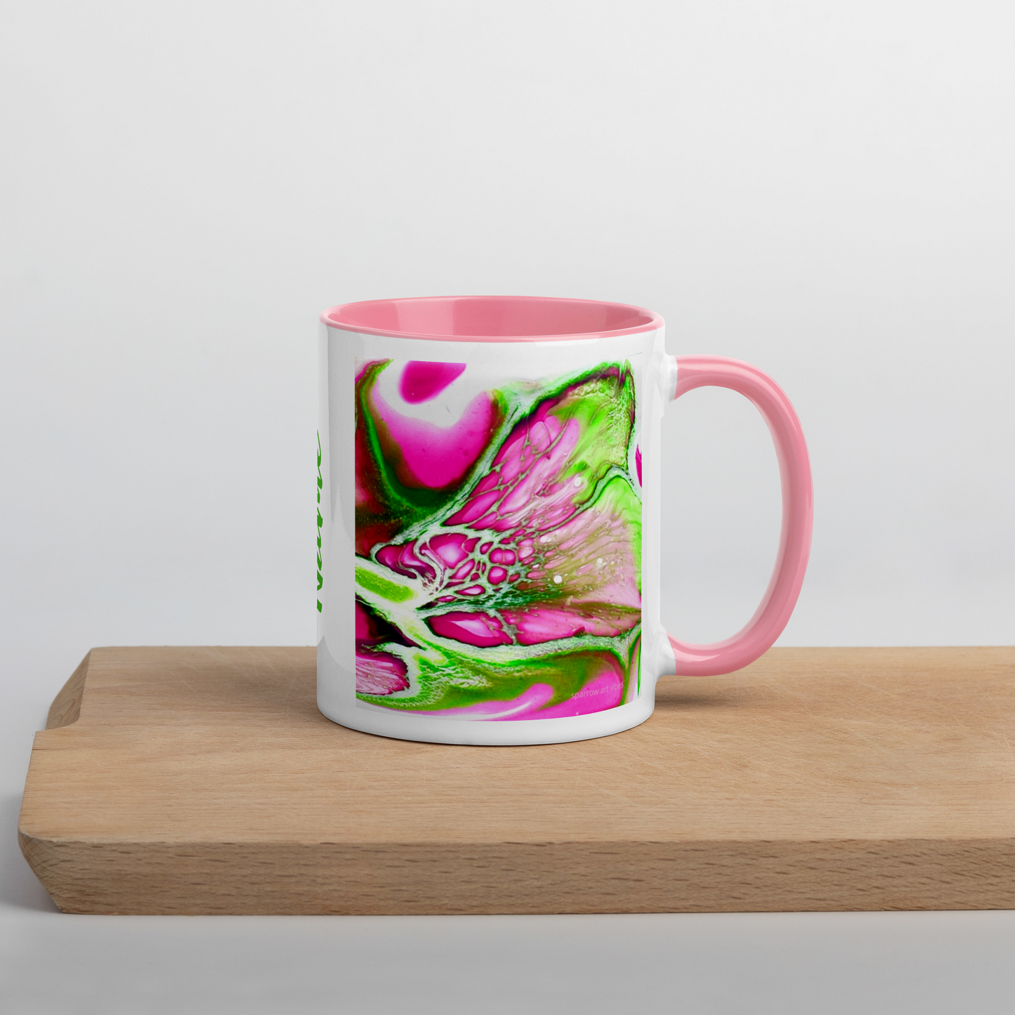 Personalized Pink & Green Mug • Custom Sorority Coffee Mug
