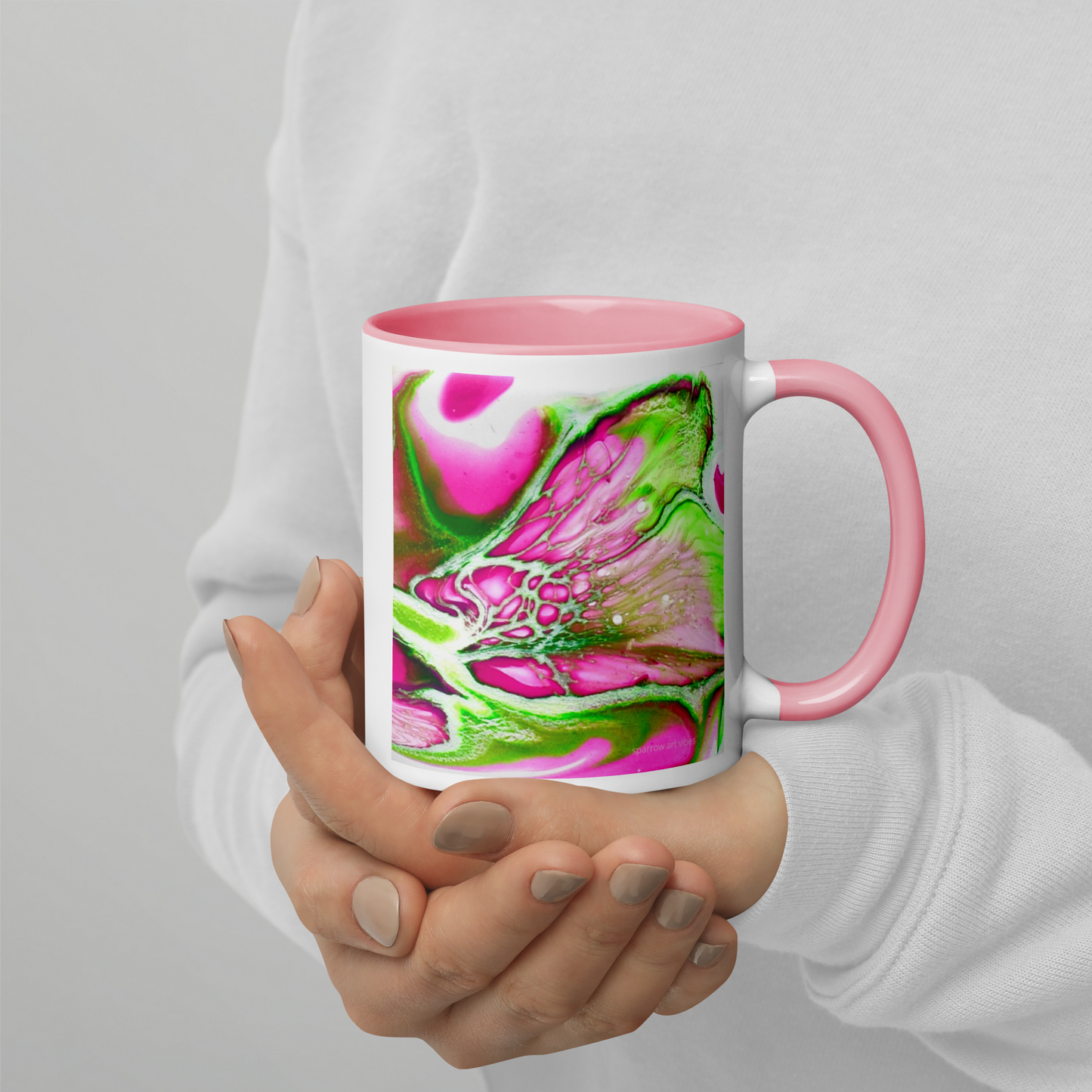 Personalized Pink & Green Mug • Custom Sorority Coffee Mug