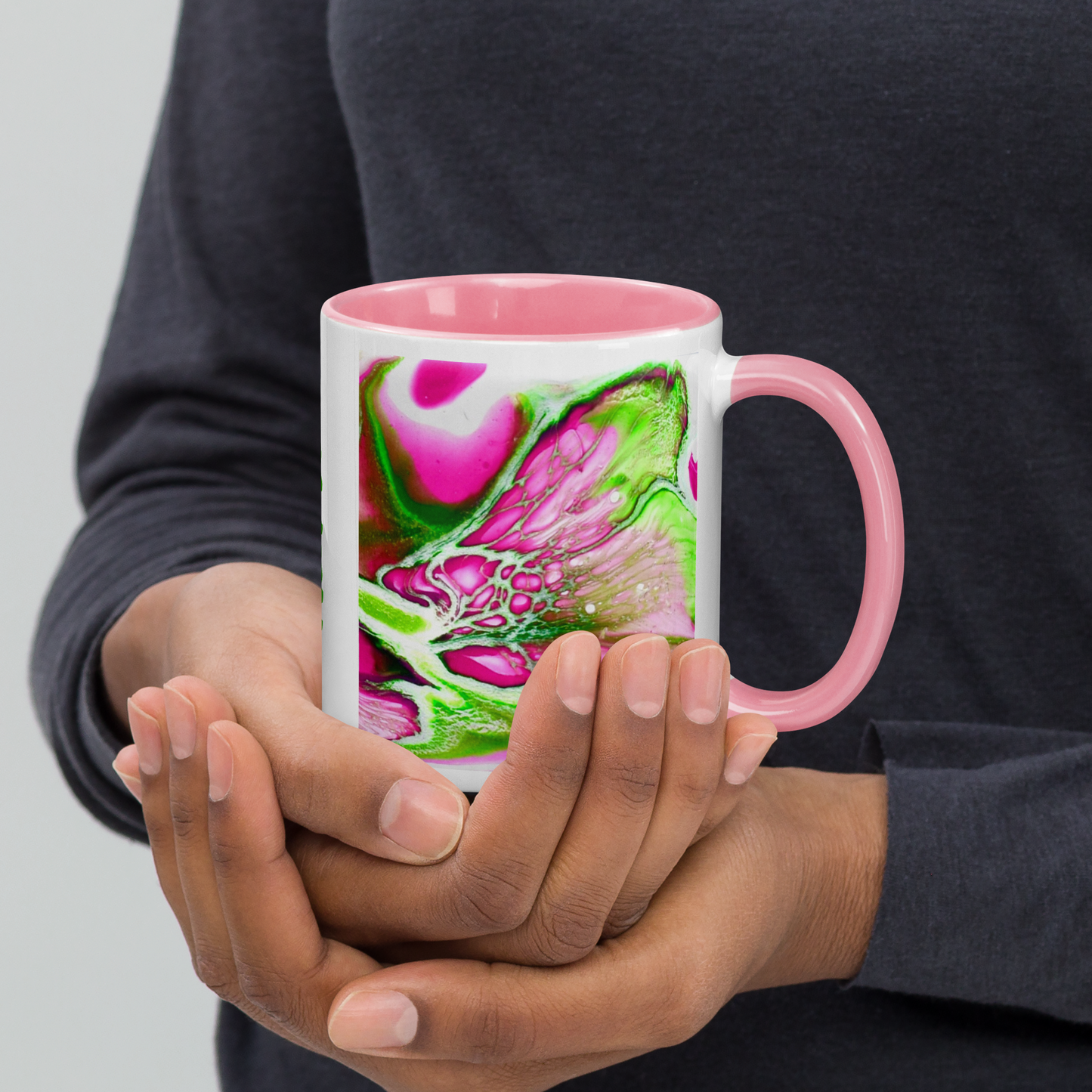 Personalized Pink & Green Mug • Custom Sorority Coffee Mug