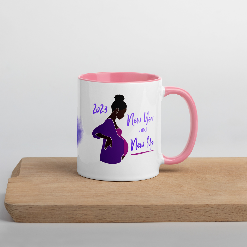 Purple Grandma Mug • 2023 New Year & New Life • 2023 Pregnancy Announcement Coffee Mug