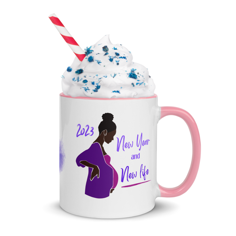 Purple Grandma Mug • 2023 New Year & New Life • 2023 Pregnancy Announcement Coffee Mug
