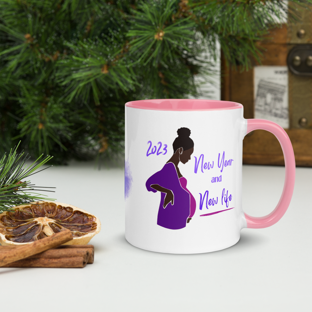 Purple Grandma Mug • 2023 New Year & New Life • 2023 Pregnancy Announcement Coffee Mug