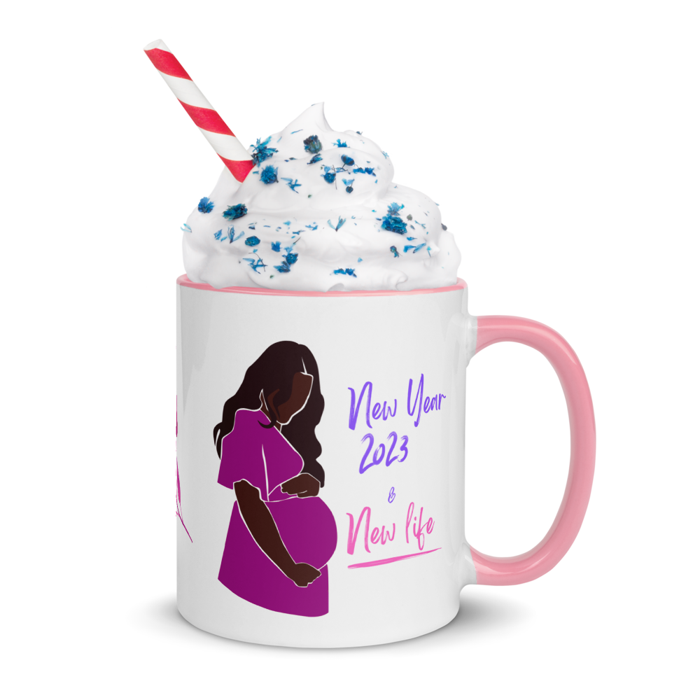 Magenta Pregnancy Mug • 2023 New Year & New Life • 2023 Pregnancy Announcement Coffee Mug