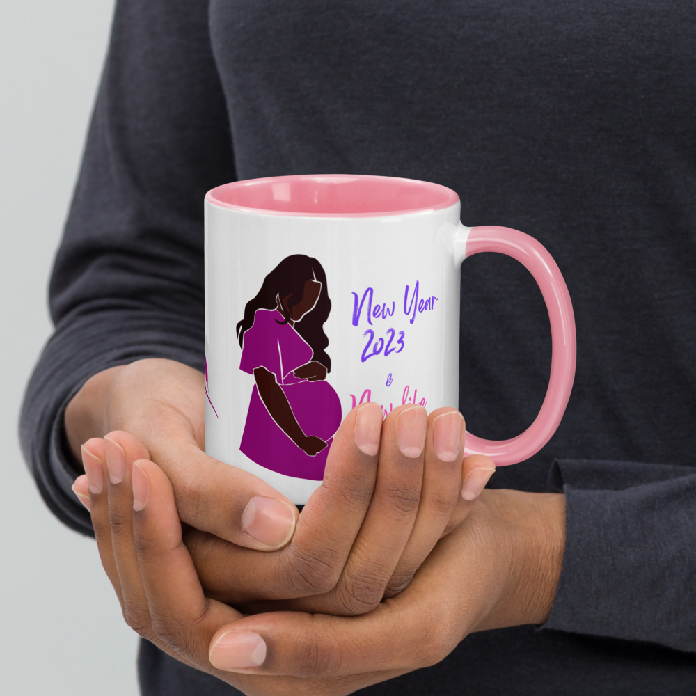 Magenta Pregnancy Mug • 2023 New Year & New Life • 2023 Pregnancy Announcement Coffee Mug