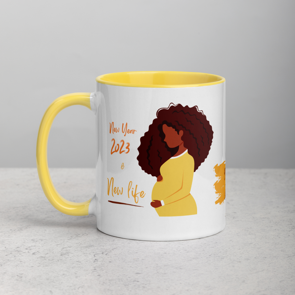 2023 New Year & New Life • 2023 Pregnancy Announcement Coffee Mug
