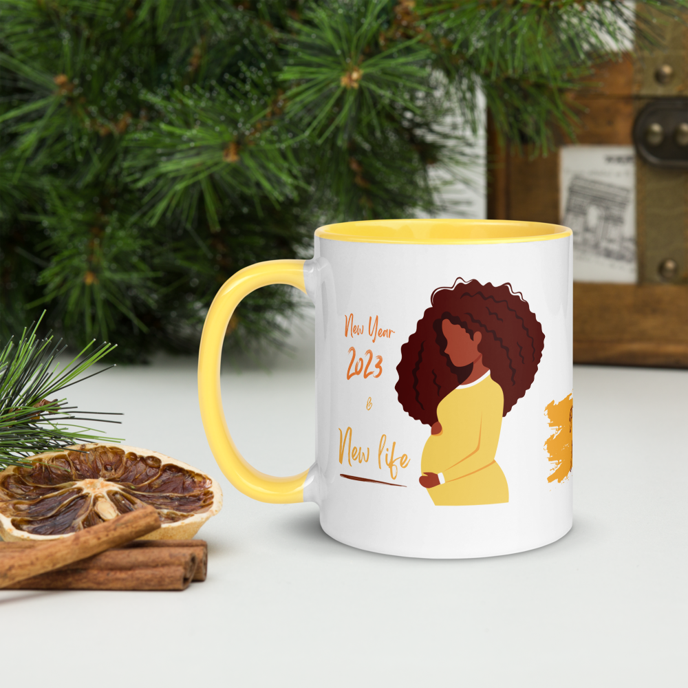 2023 New Year & New Life • 2023 Pregnancy Announcement Coffee Mug