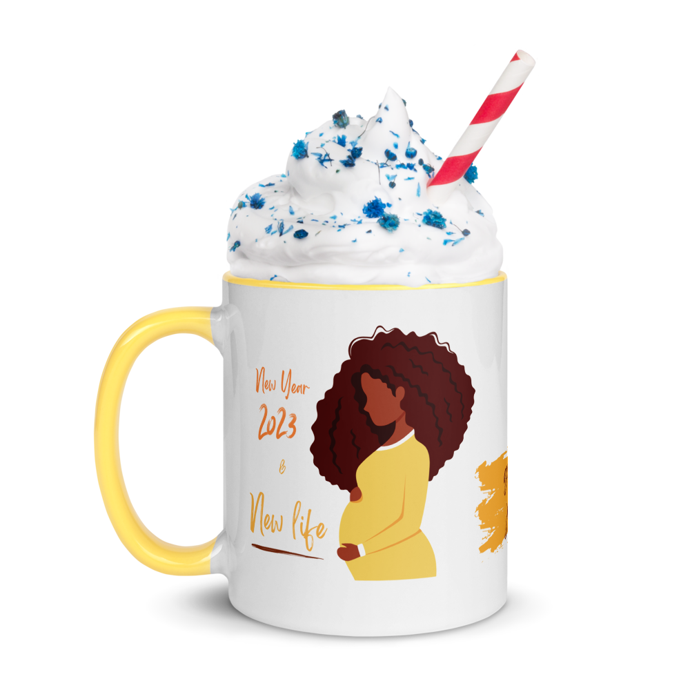 2023 New Year & New Life • 2023 Pregnancy Announcement Coffee Mug