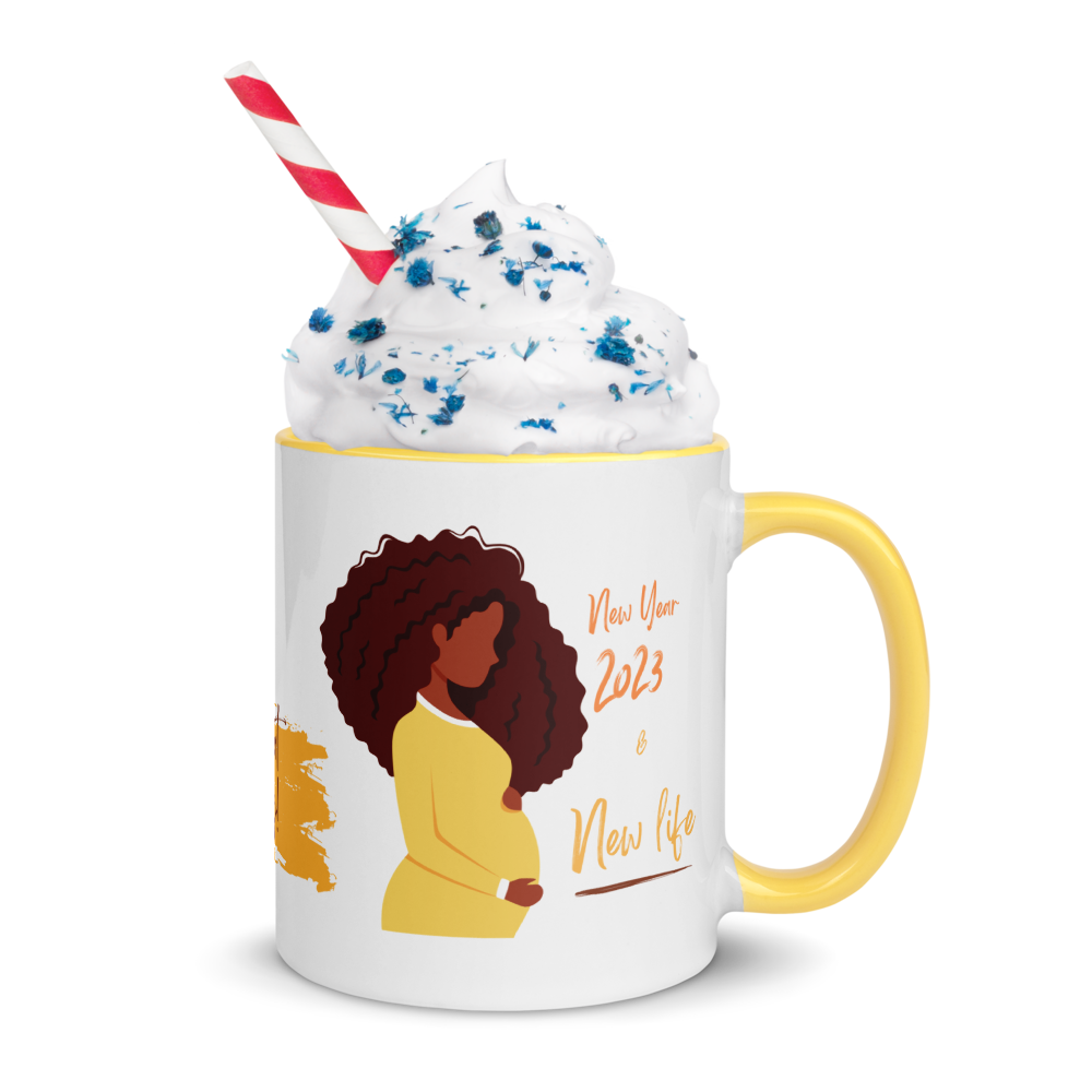 2023 New Year & New Life • 2023 Pregnancy Announcement Coffee Mug