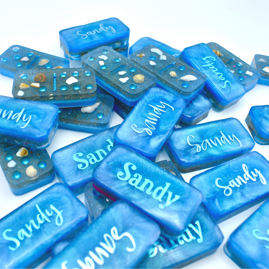 Personalized Beach Themed Domino Set • Dominoes Set Gift