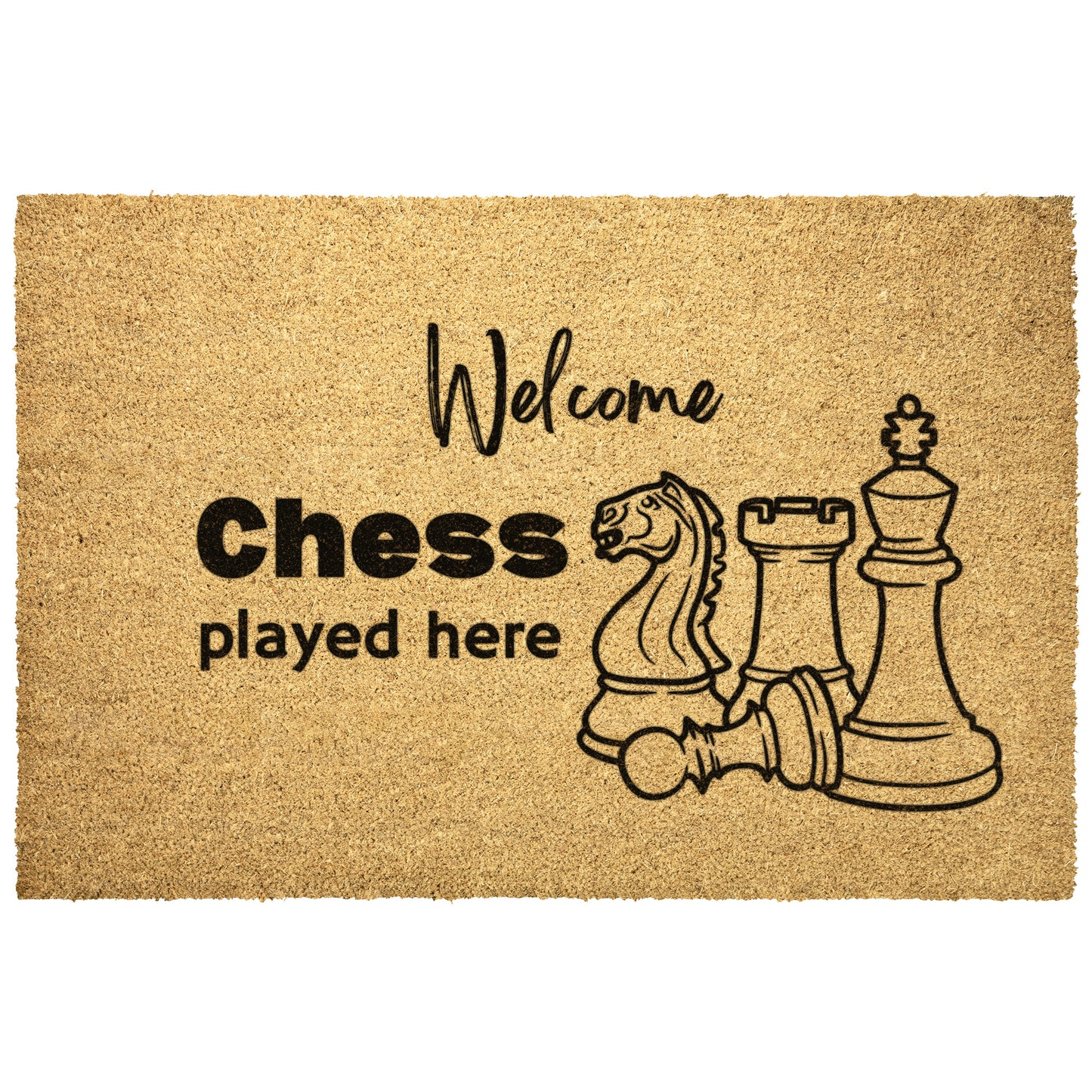 Chess Played Here Outdoor Door Mat