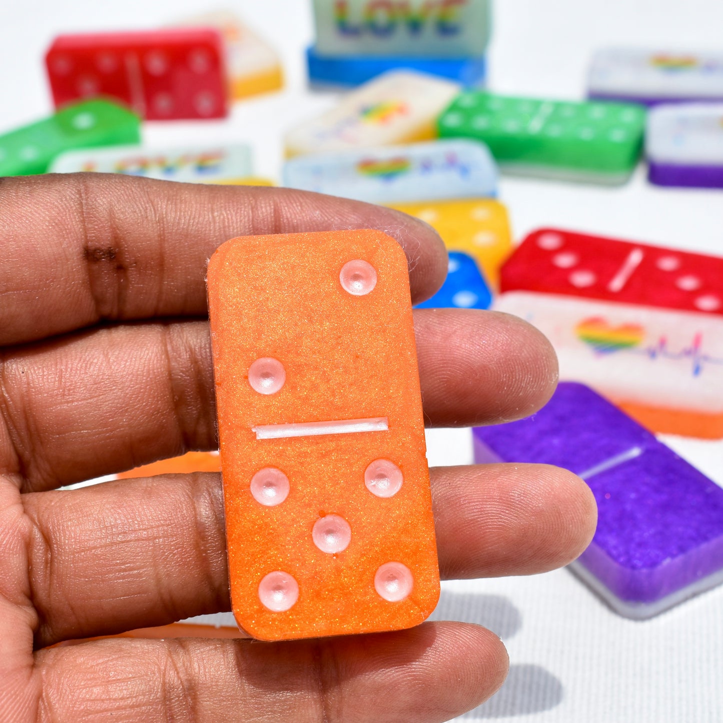 Pride Month Dominoes • LGBTQ+ Domino Set • Rainbow Dominoes