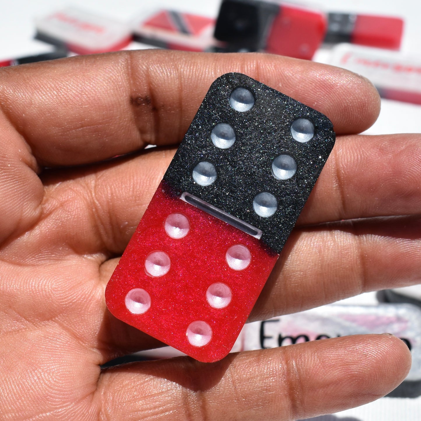 Trinidad Themed Dominoes • Trinidadian Flag Dominoes • Personalized Dominoes Set