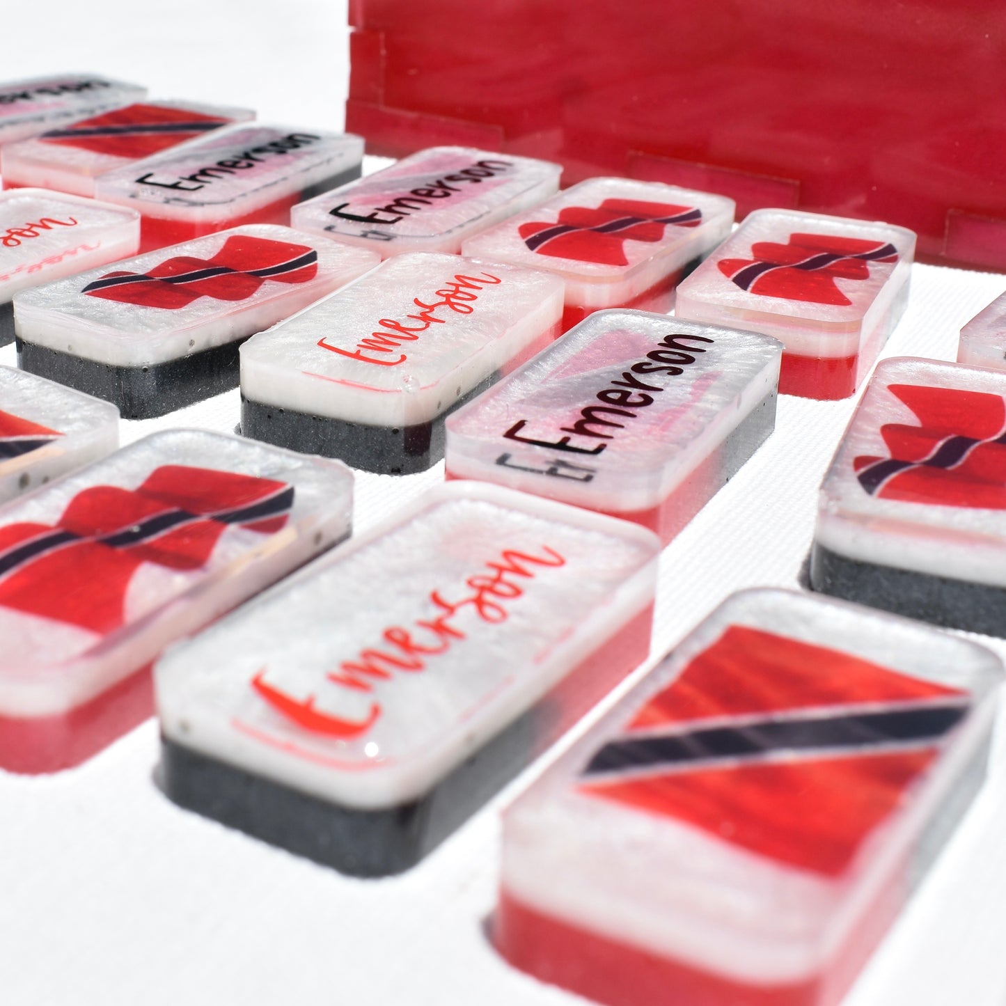 Trinidad Themed Dominoes • Trinidadian Flag Dominoes • Personalized Dominoes Set