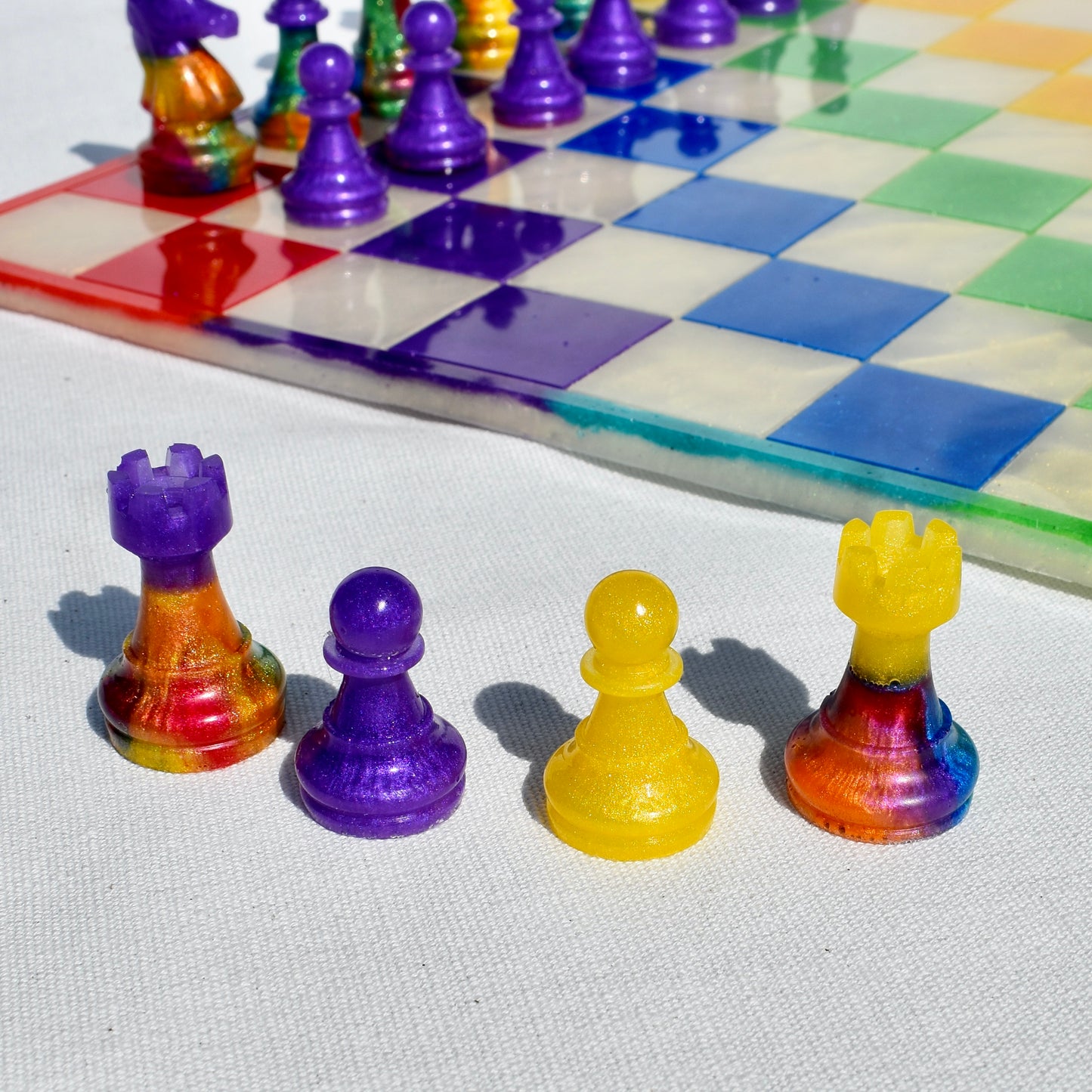 Custom Rainbow Chess Set • LGBTQ Chess Set •  Pride Month Chess Game