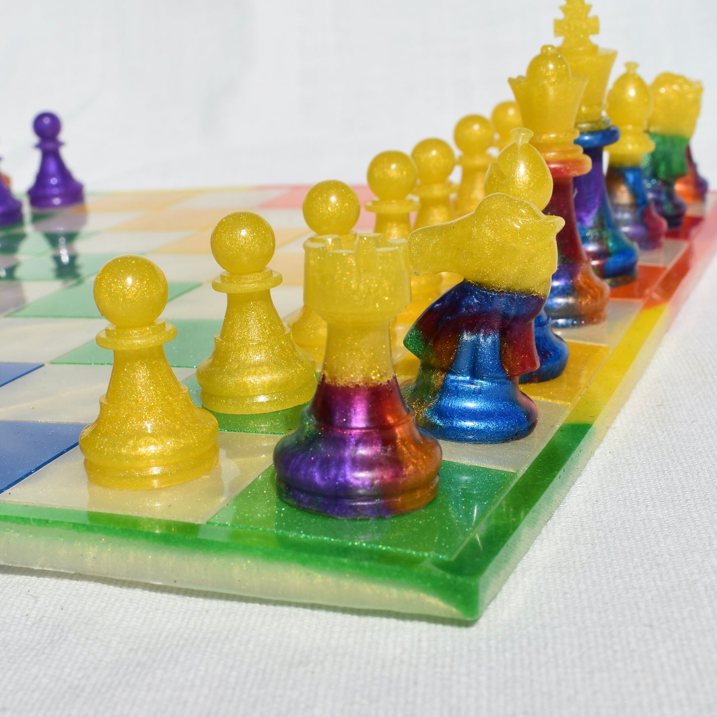 Custom Rainbow Chess Set • LGBTQ Chess Set •  Pride Month Chess Game