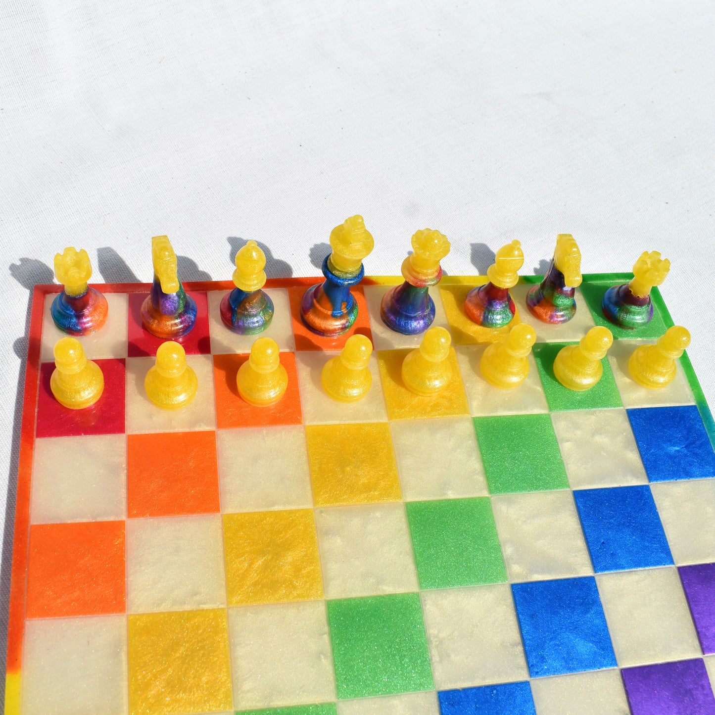 Custom Rainbow Chess Set • LGBTQ Chess Set •  Pride Month Chess Game