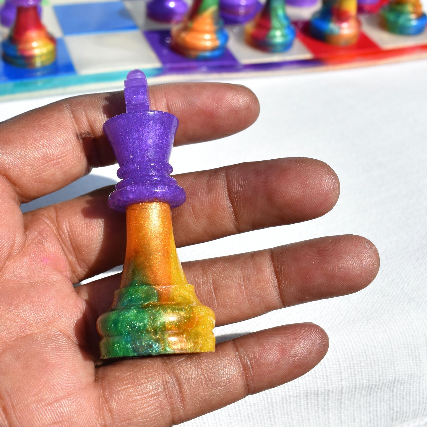 Custom Rainbow Chess Set • LGBTQ Chess Set •  Pride Month Chess Game