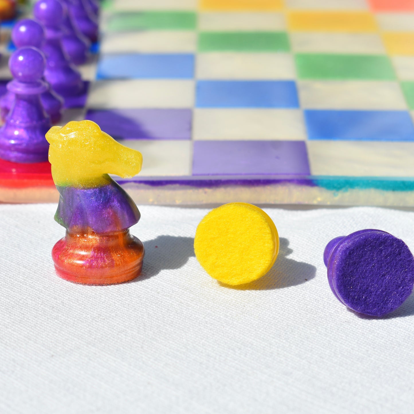 Custom Rainbow Chess Set • LGBTQ Chess Set •  Pride Month Chess Game