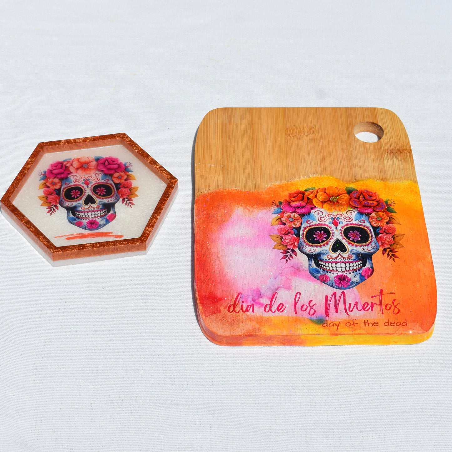 Day of Dead Charcuterie Set • Día de Los Muertos Gift • Goth Girl Gift Set