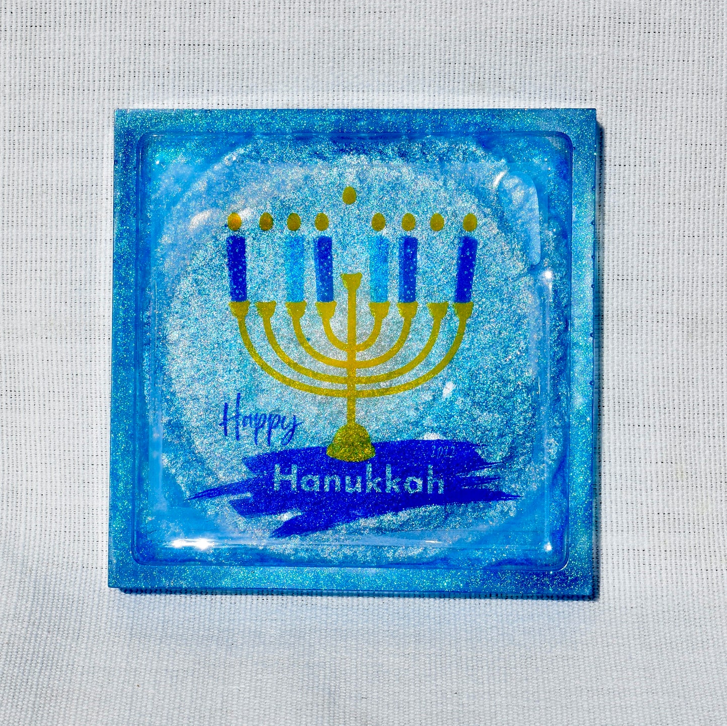 Hanukkah Themed Coasters • Hanukkah Menorah Coasters • Jewish Coasters