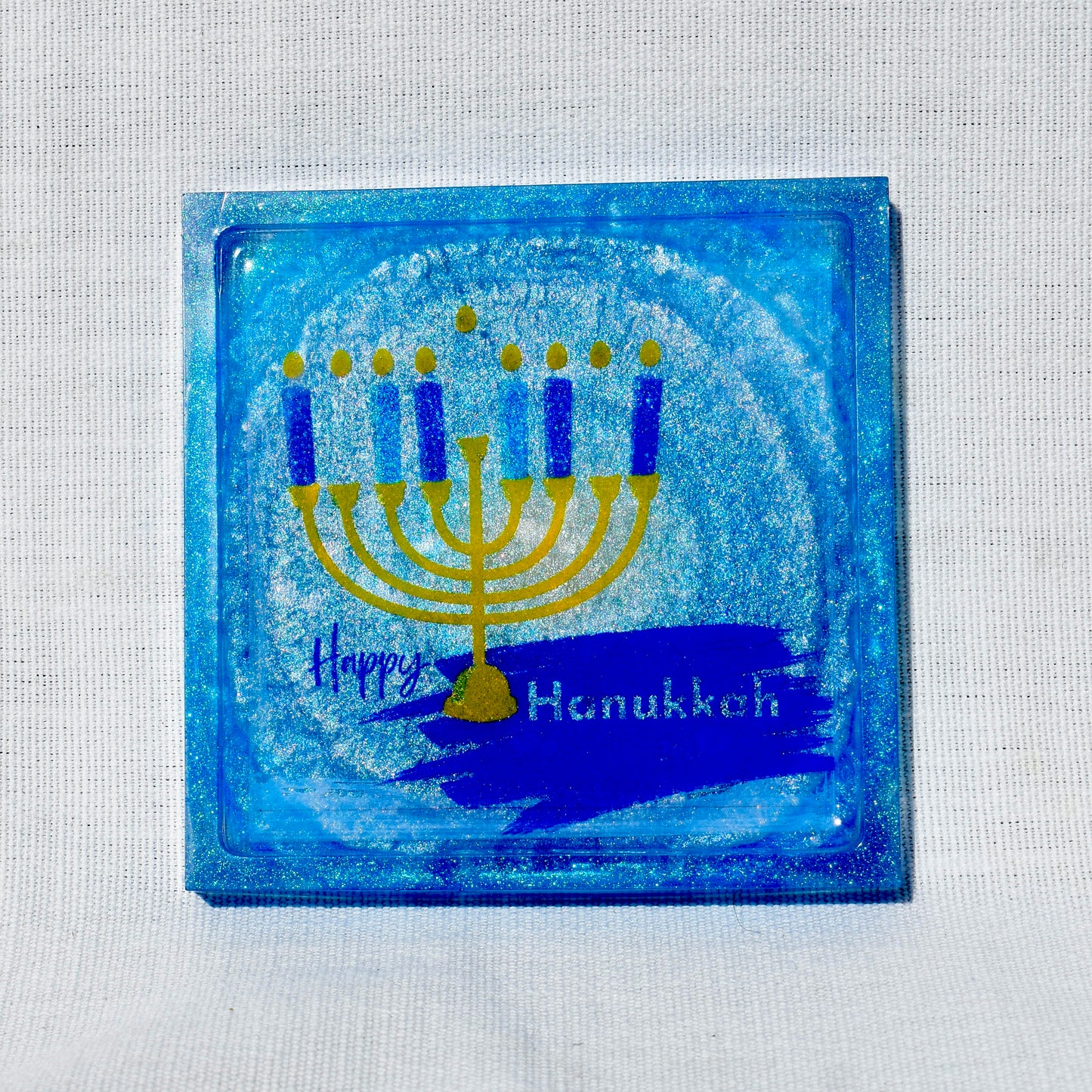 Hanukkah Themed Coasters • Hanukkah Menorah Coasters • Jewish Coasters