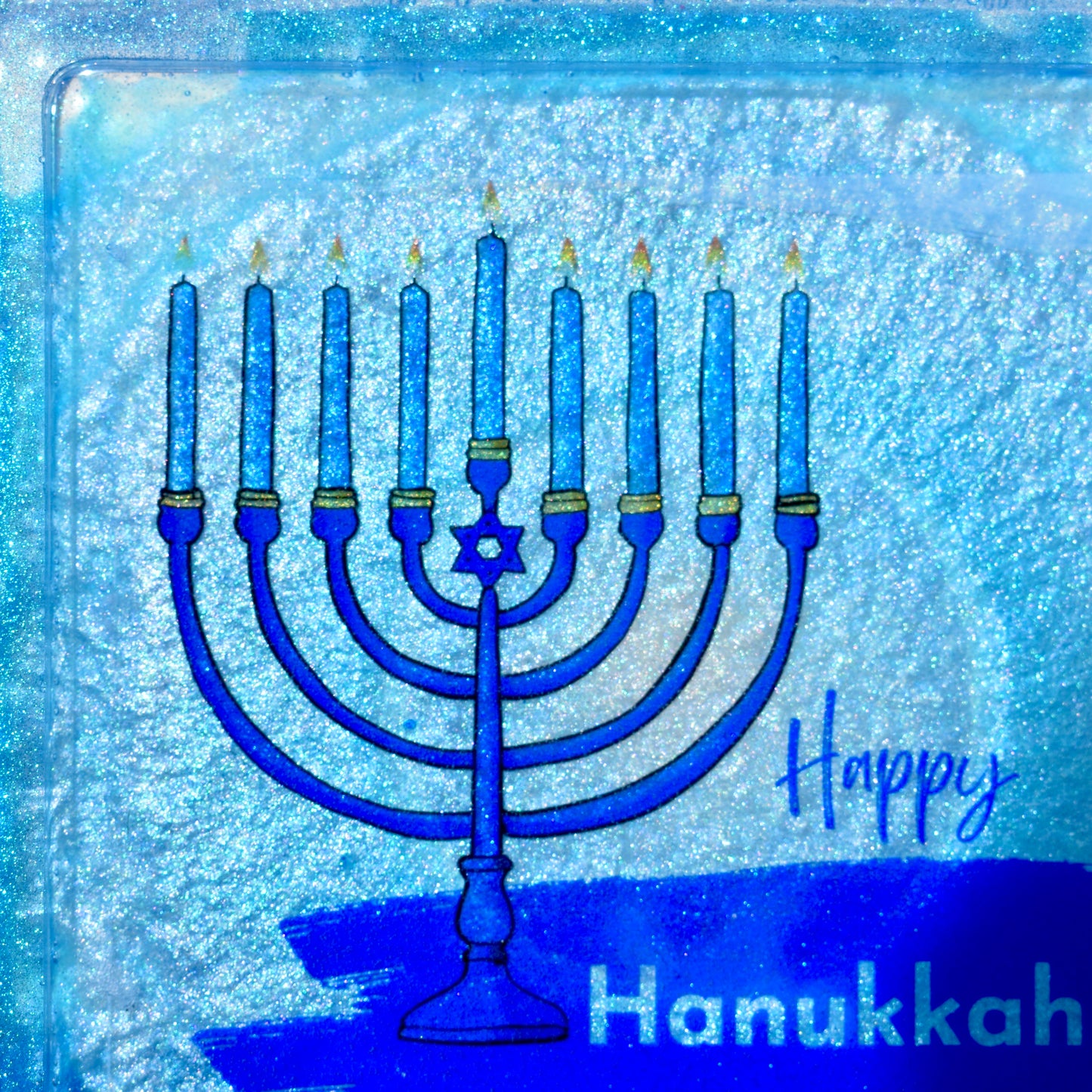 Hanukkah Themed Coasters • Hanukkah Menorah Coasters • Jewish Coasters