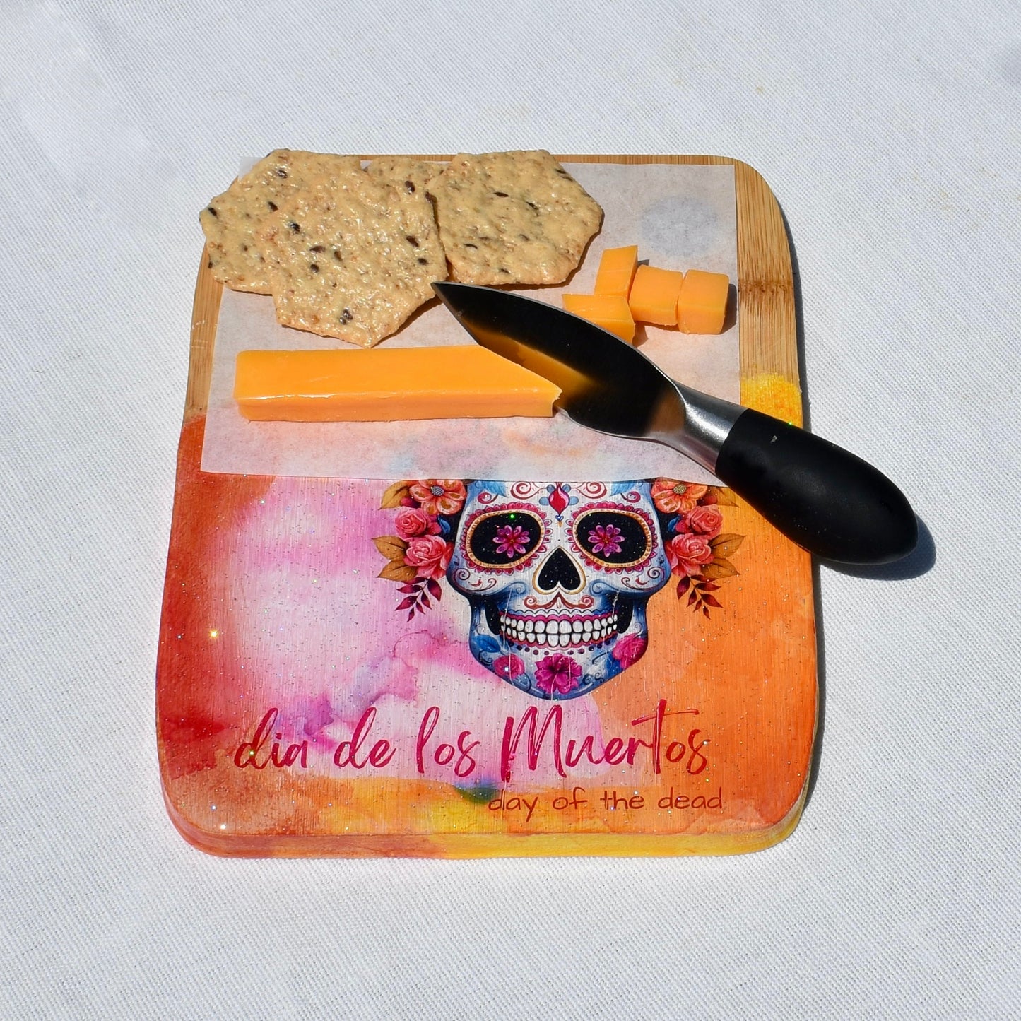 Day of Dead Charcuterie Set • Día de Los Muertos Gift • Goth Girl Gift Set