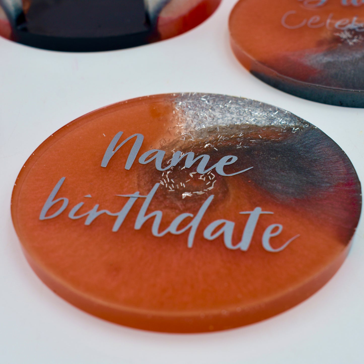 Personalized Cancer Birthday Coasters • Custom Zodiac Coasters w Holder • Birthday Coasters w Holder