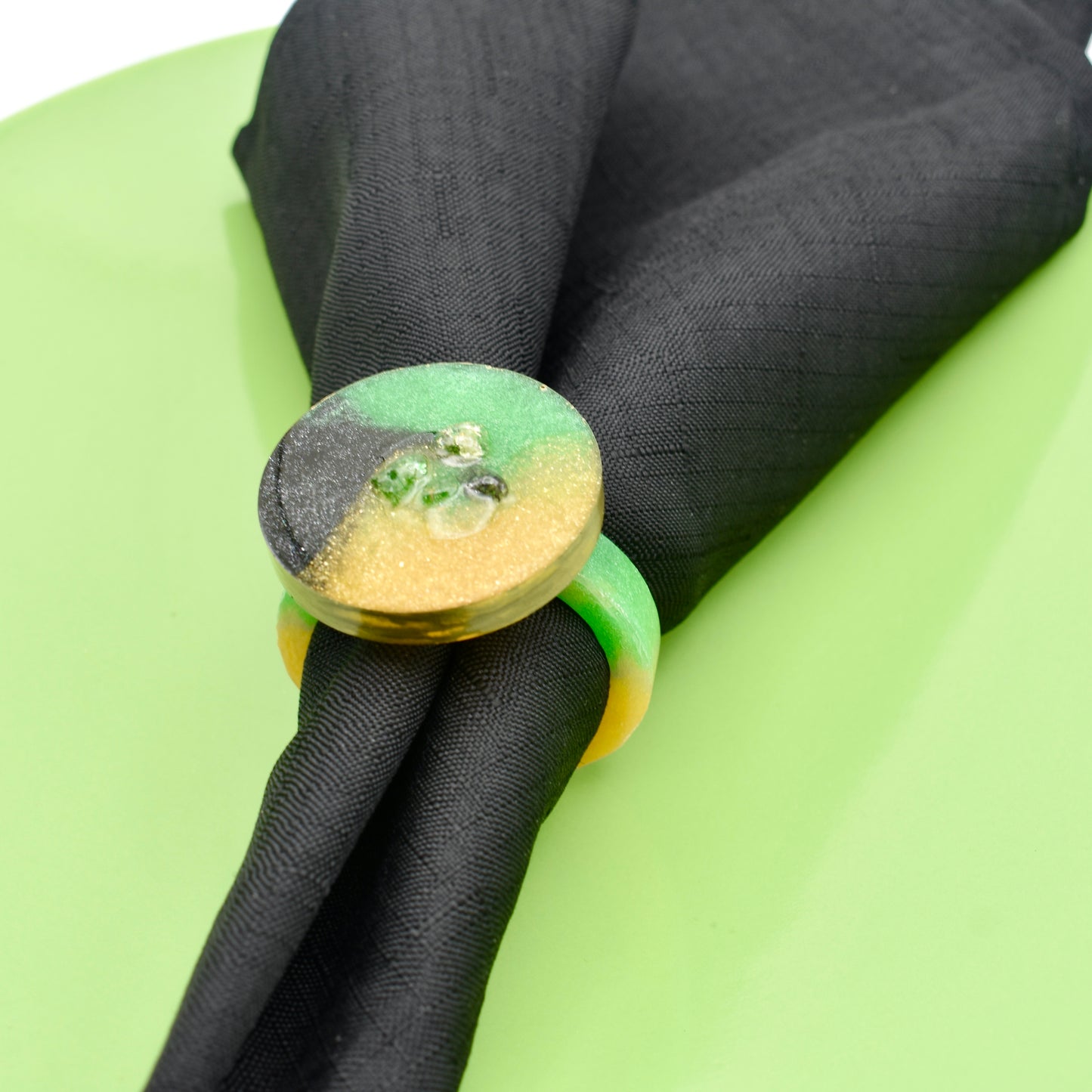 Jamaican Themed Napkin Rings (6)