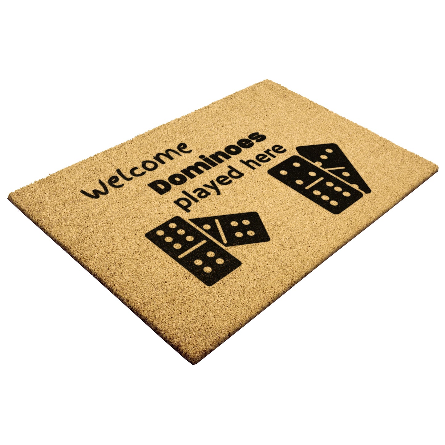 Dominoes Doormat • Entry Way Doormat • Welcome Doormat • Natural Coco Doormat
