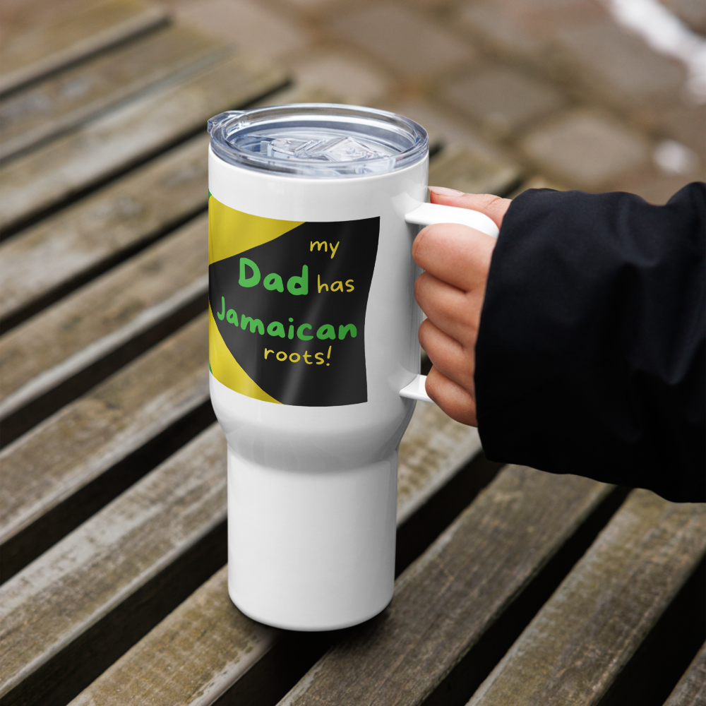 Jamaican Dad Travel Mug • Jamaican Dad’s Gift • Jamaican Travel Mug