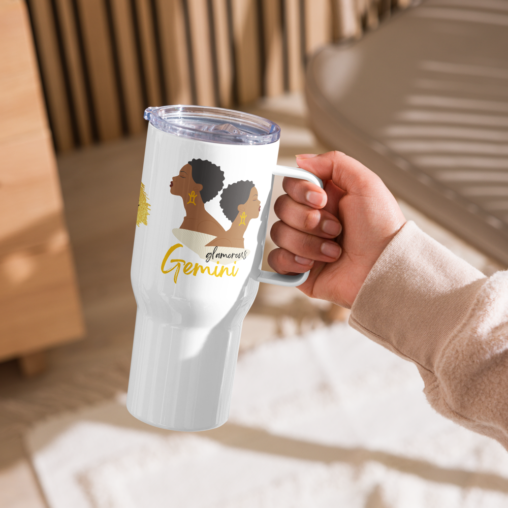 Gemini Zodiac Travel Mug for Her • Personalized Gemini Travel Mug