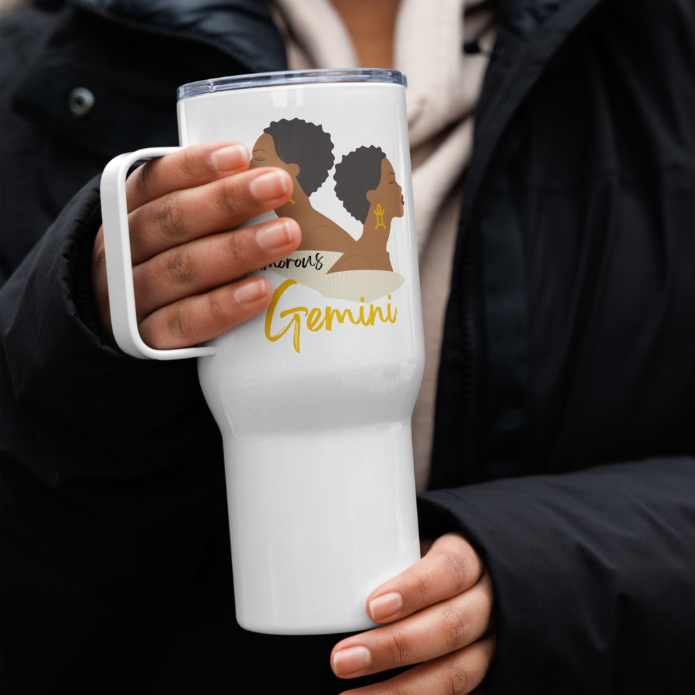 Gemini Zodiac Travel Mug for Her • Personalized Gemini Travel Mug