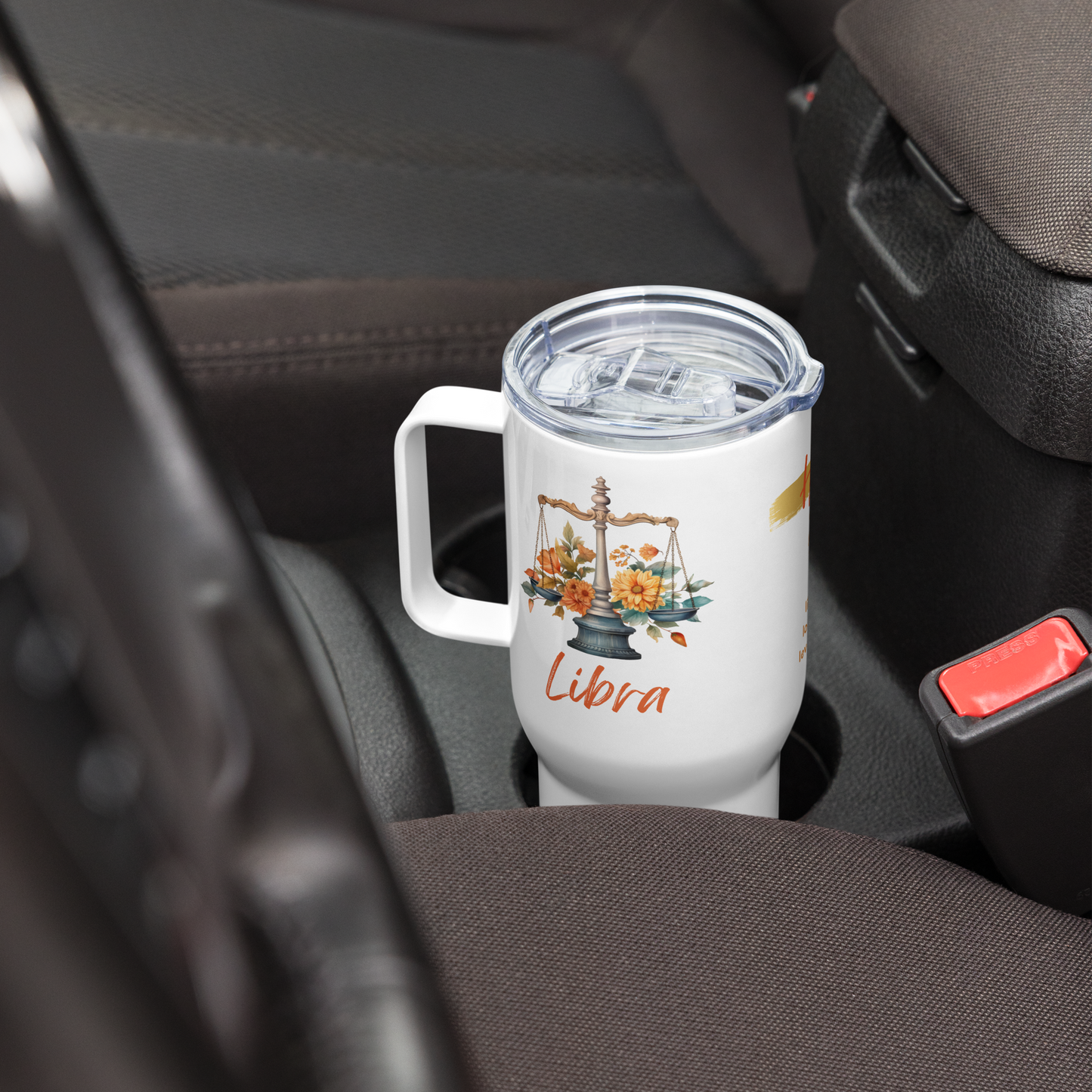 Libra Mug • Libra Zodiac Travel Mug for Her • Personalized Libra Travel Mug