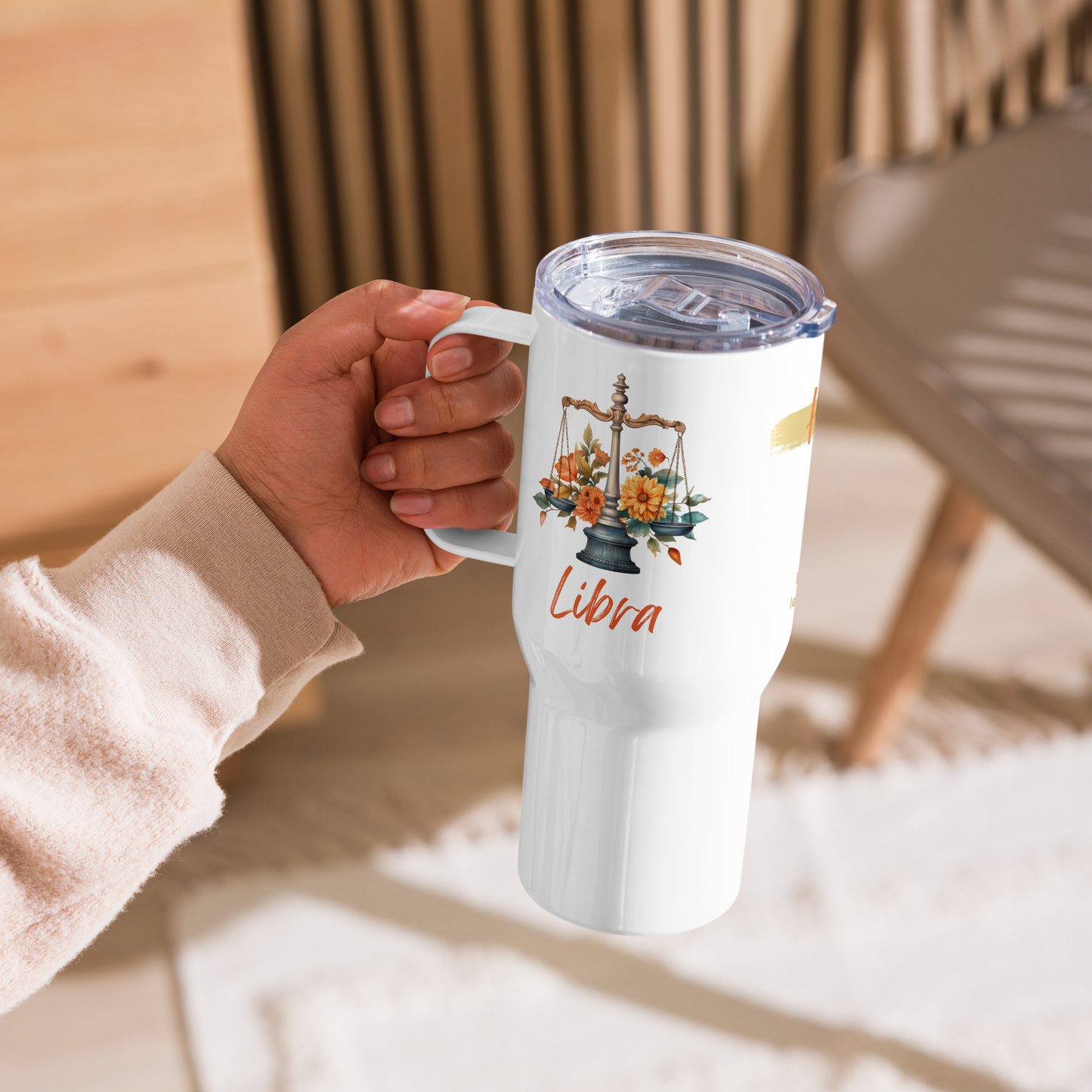 Libra Mug • Libra Zodiac Travel Mug for Her • Personalized Libra Travel Mug