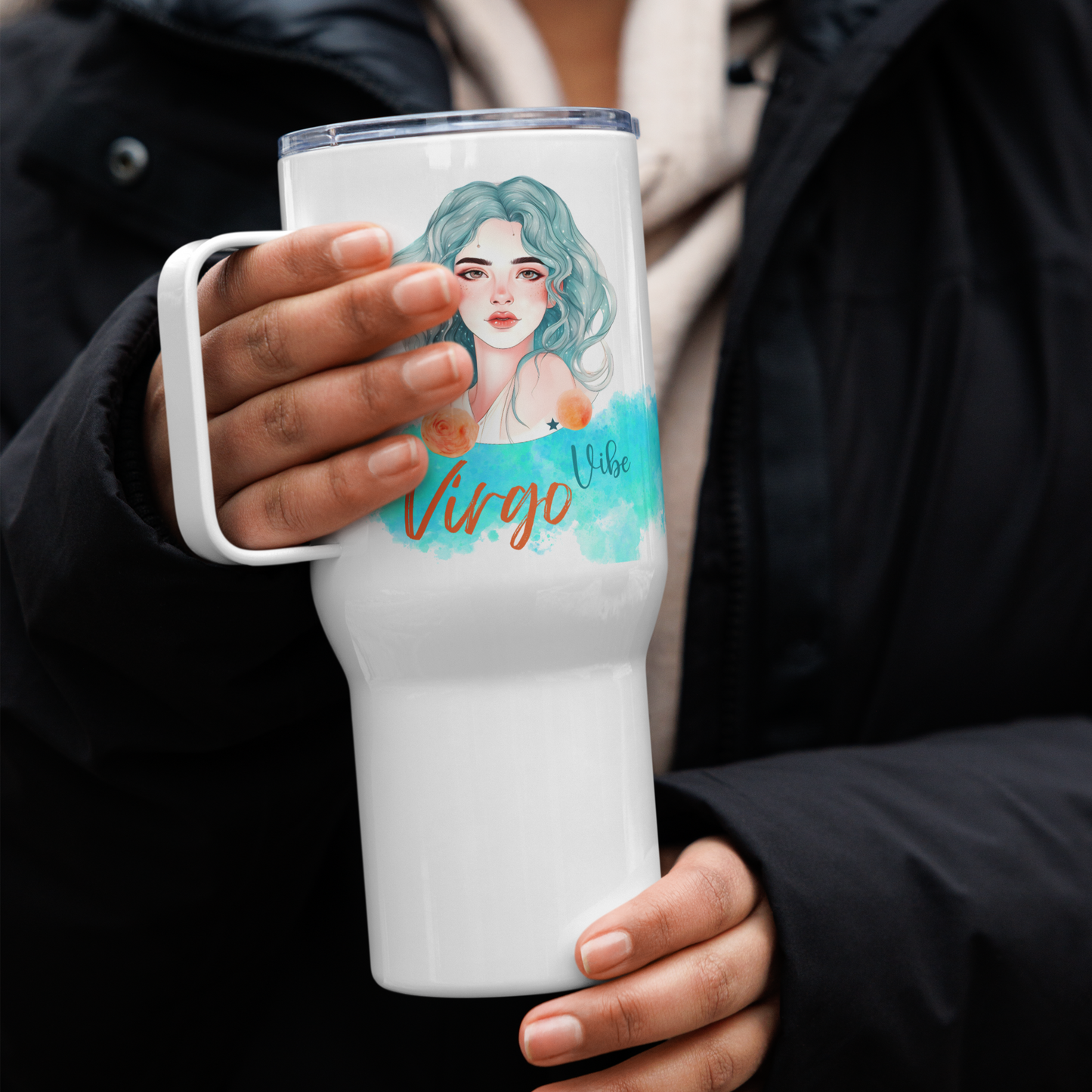 Virgo Birthday Travel Mug • Custom Virgo Gift for Her• Personalized Virgo Travel Mug