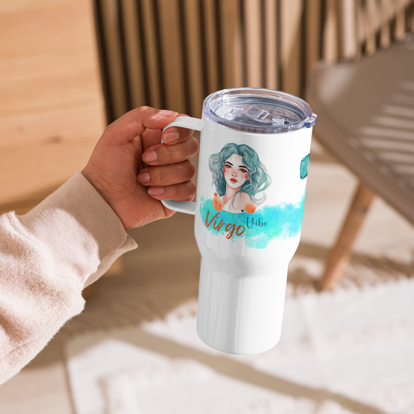 Virgo Birthday Travel Mug • Custom Virgo Gift for Her• Personalized Virgo Travel Mug