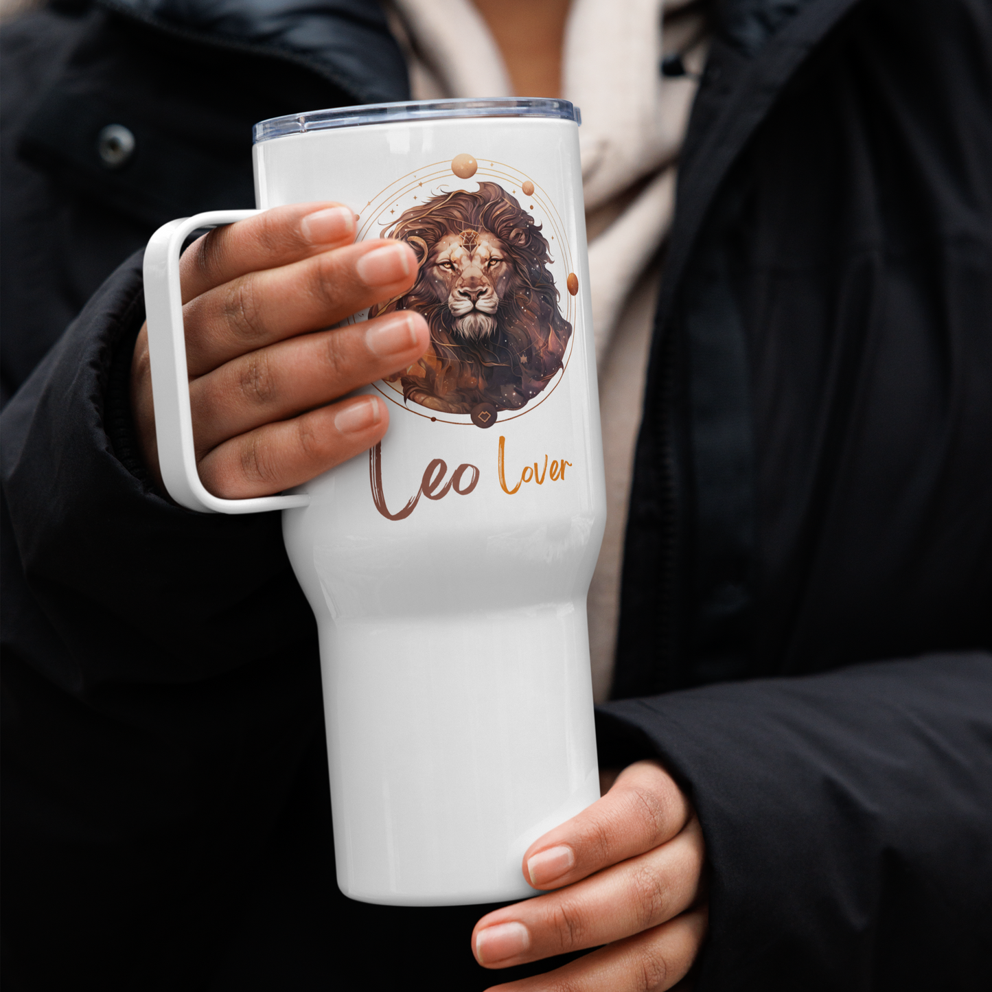Leo Birthday Travel Mug • Personalized Leo Mug Gift for Him• Leo Zodiac Travel Mug