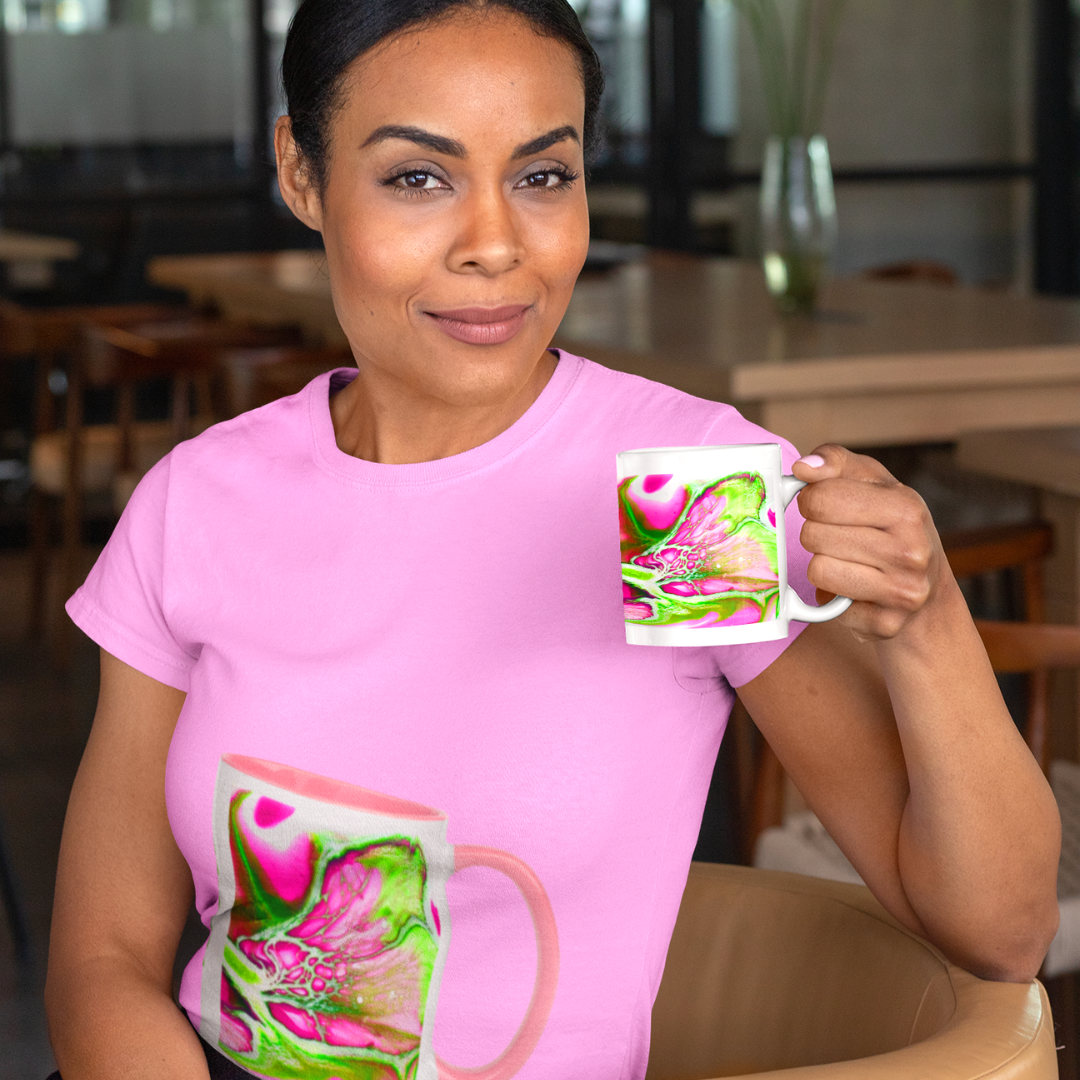 Personalized Pink & Green Mug • Custom Sorority Coffee Mug