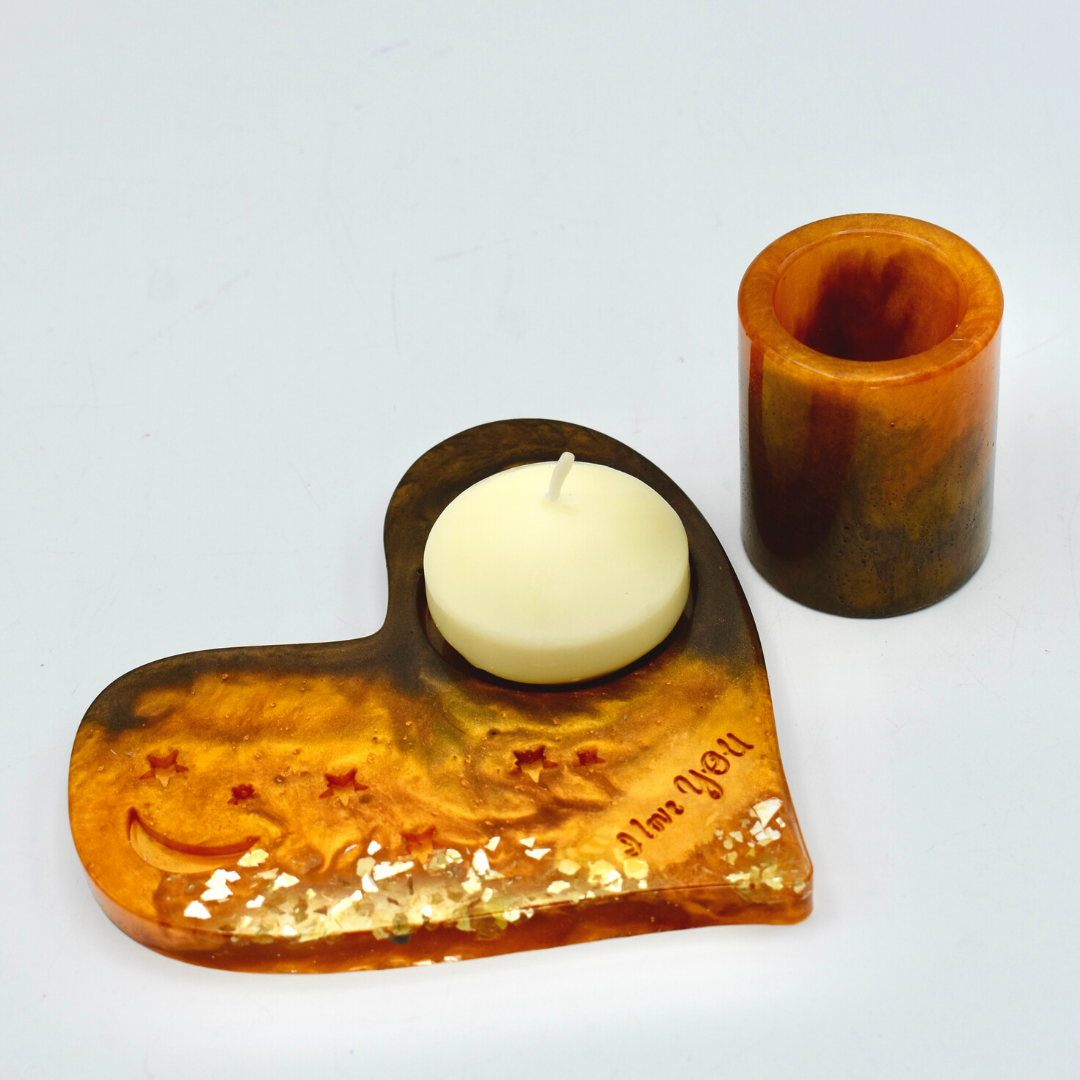 Heart Shaped Candle Holder • Heart Shaped Shot Glass Holder