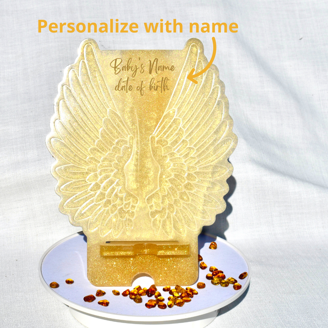 Personalized Angel Wings Memorial • Angel Wings Sympathy Gift